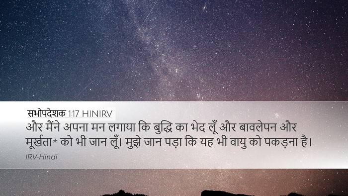 सभोपदेशक 1:17 HINIRV Bible Verse Image