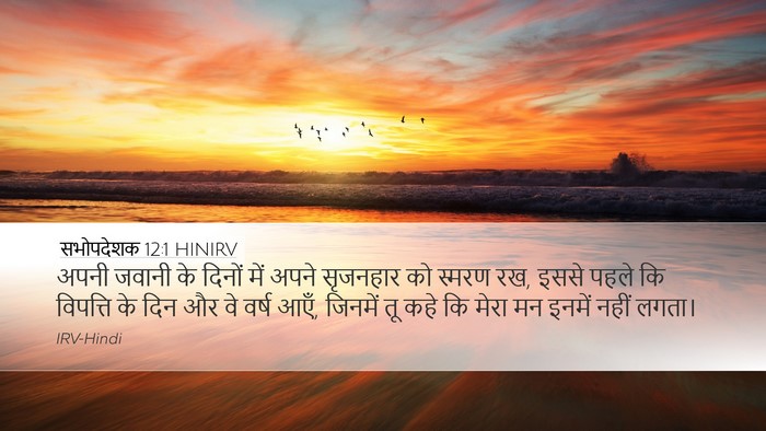 सभोपदेशक 12:1 HINIRV Bible Verse Image