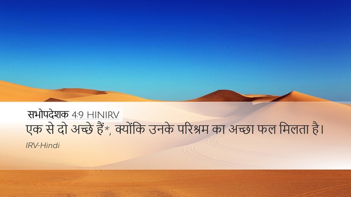 सभोपदेशक 4:9 HINIRV Bible Verse Image