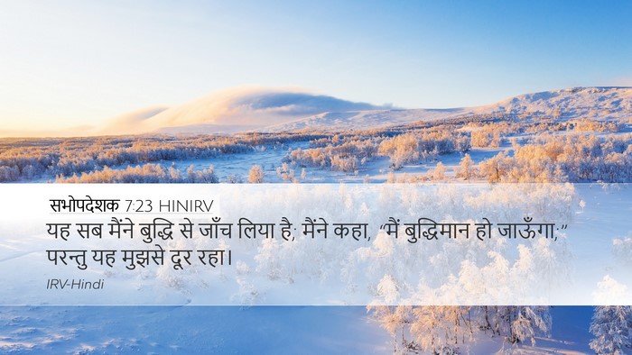 सभोपदेशक 7:23 HINIRV Bible Verse Image