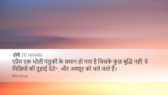 होशे 7:11 HINIRV Bible Verse Image