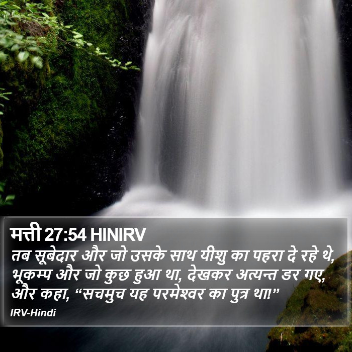 मत्ती 27:54 HINIRV - तब सूबेदार और जो