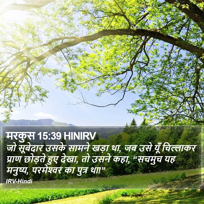 मरकुस 15:39 HINIRV - जो सूबेदार उसके