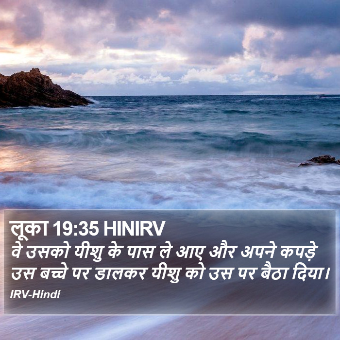 लूका 19:35 HINIRV - वे उसको यीशु के पास
