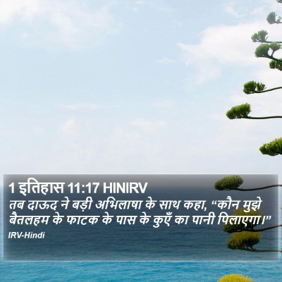 1 इतिहास 11:17 HINIRV Bible Verse Image