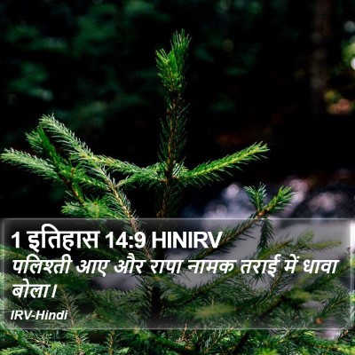 1 इतिहास 14:9 HINIRV Bible Verse Image