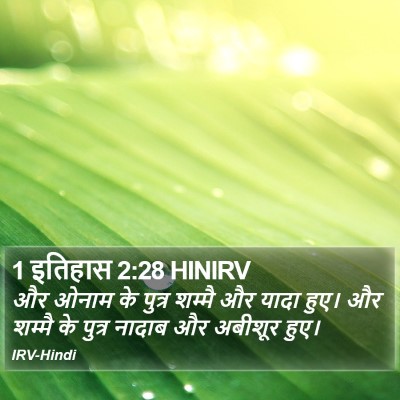 1 इतिहास 2:28 HINIRV Bible Verse Image