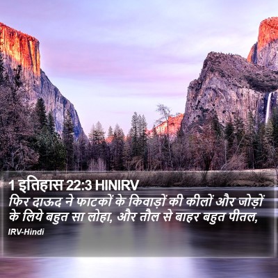 1 इतिहास 22:3 HINIRV Bible Verse Image