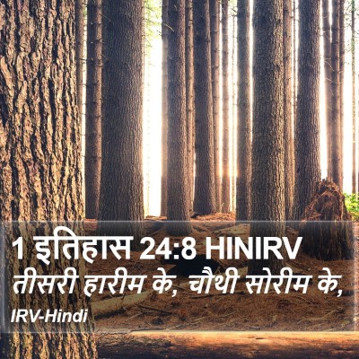 1 इतिहास 24:8 HINIRV Bible Verse Image