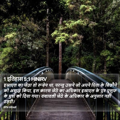 1 इतिहास 5:1 HINIRV Bible Verse Image