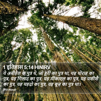 1 इतिहास 5:14 HINIRV Bible Verse Image