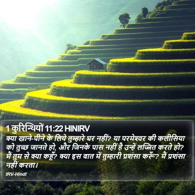 1 कुरिन्थियों 11:22 HINIRV Bible Verse Image
