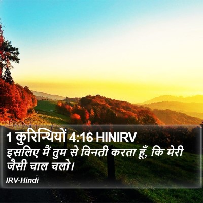 1 कुरिन्थियों 4:16 HINIRV Bible Verse Image