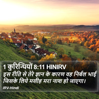 1 कुरिन्थियों 8:11 HINIRV Bible Verse Image