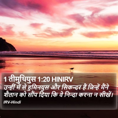 1 तीमुथियुस 1:20 HINIRV Bible Verse Image