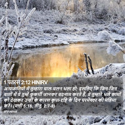 1 पतरस 2:12 HINIRV Bible Verse Image