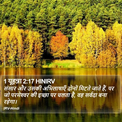 1 यूहन्ना 2:17 HINIRV Bible Verse Image