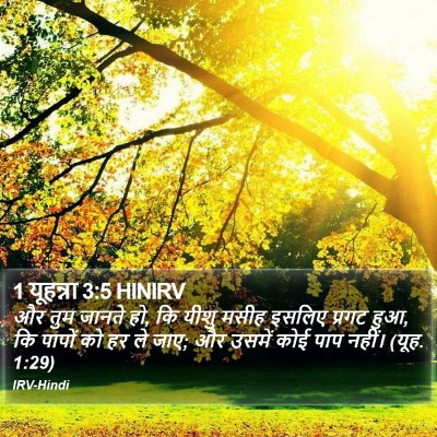 1 यूहन्ना 3:5 HINIRV Bible Verse Image