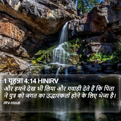 1 यूहन्ना 4:14 HINIRV Bible Verse Image