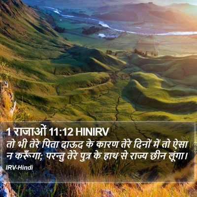 1 राजाओं 11:12 HINIRV Bible Verse Image