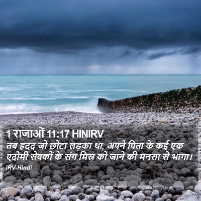 1 राजाओं 11:17 HINIRV Bible Verse Image