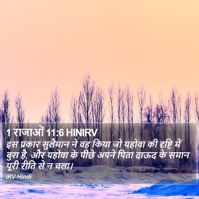1 राजाओं 11:6 HINIRV Bible Verse Image