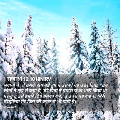 1 राजाओं 12:10 HINIRV Bible Verse Image
