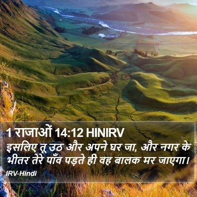 1 राजाओं 14:12 HINIRV Bible Verse Image