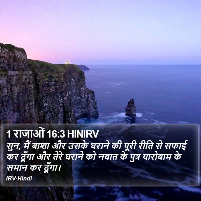 1 राजाओं 16:3 HINIRV Bible Verse Image