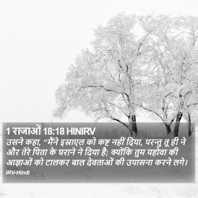 1 राजाओं 18:18 HINIRV Bible Verse Image