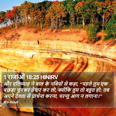 1 राजाओं 18:25 HINIRV Bible Verse Image
