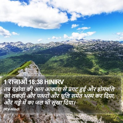 1 राजाओं 18:38 HINIRV Bible Verse Image