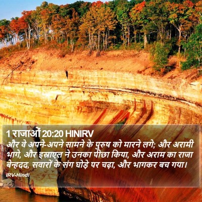 1 राजाओं 20:20 HINIRV Bible Verse Image
