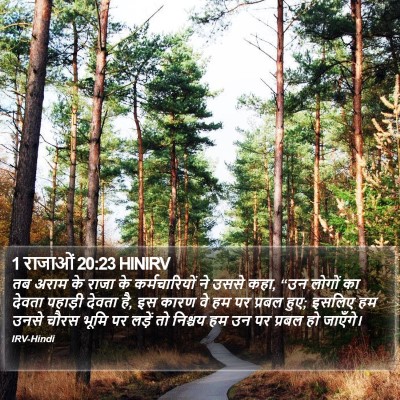 1 राजाओं 20:23 HINIRV Bible Verse Image