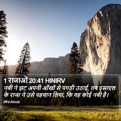1 राजाओं 20:41 HINIRV Bible Verse Image