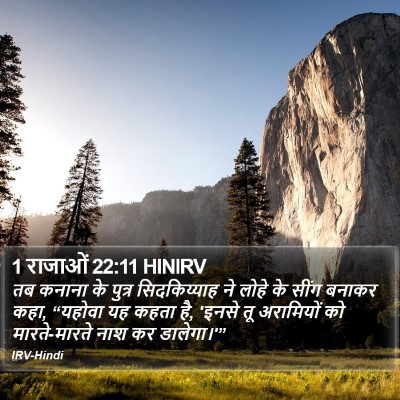 1 राजाओं 22:11 HINIRV Bible Verse Image