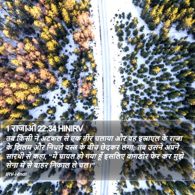 1 राजाओं 22:34 HINIRV Bible Verse Image