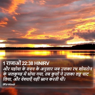 1 राजाओं 22:38 HINIRV Bible Verse Image