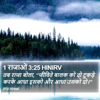 1 राजाओं 3:25 HINIRV Bible Verse Image