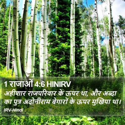 1 राजाओं 4:6 HINIRV Bible Verse Image