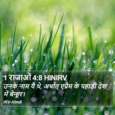 1 राजाओं 4:8 HINIRV Bible Verse Image