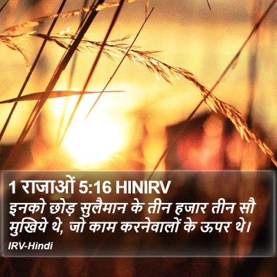 1 राजाओं 5:16 HINIRV Bible Verse Image
