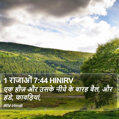1 राजाओं 7:44 HINIRV Bible Verse Image