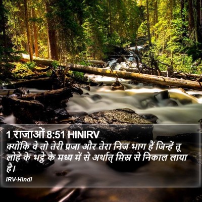 1 राजाओं 8:51 HINIRV Bible Verse Image