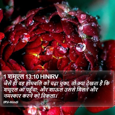 1 शमूएल 13:10 HINIRV Bible Verse Image