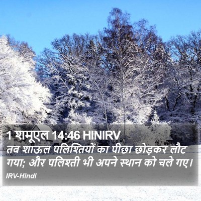 1 शमूएल 14:46 HINIRV Bible Verse Image