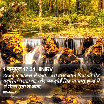 1 शमूएल 17:34 HINIRV Bible Verse Image