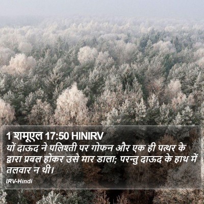 1 शमूएल 17:50 HINIRV Bible Verse Image
