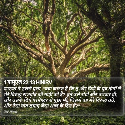 1 शमूएल 22:13 HINIRV Bible Verse Image