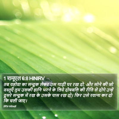1 शमूएल 6:8 HINIRV Bible Verse Image